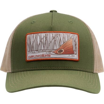 Grundens - Redfish Trucker Hat - Army Olive/Tan