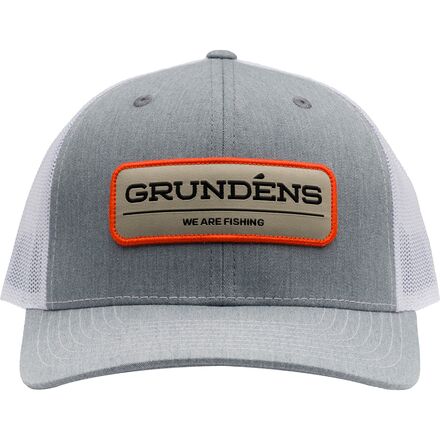 Grundens - We Are Fishing Trucker Hat - Heather Grey/White