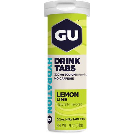 GU - Hydration Drink Tabs - 8 Tube Pack - Lemon-Lime