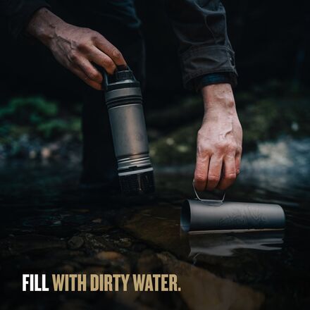 Grayl - UltraPress Titanium Filter & Purifier Bottle - 16.9oz