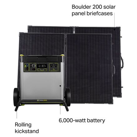 Goal Zero - Yeti 6000X Solar Kit + 2X Boulder 200 Briefcases