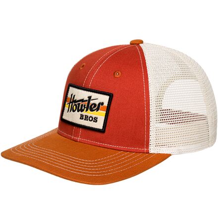 Howler Brothers - Electric Stripe Trucker Hat - Men's - Brick/Stone
