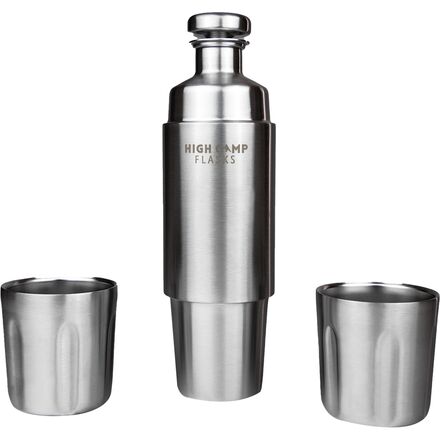 High Camp Flasks - 750ml Firelight Flask - Brushed Stainless, 750ml