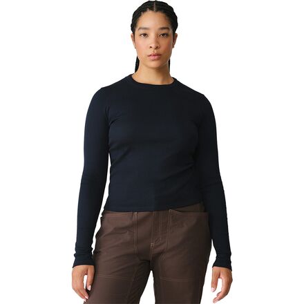 Ribbed Merino Long-Sleeve T-Shirt - Women's