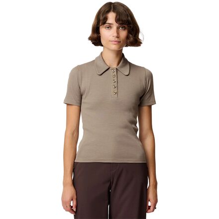 Ribbed Merino Polo - Women's