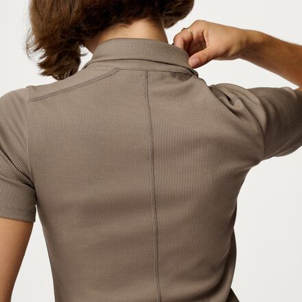 Hikerkind - Ribbed Merino Polo - Women's