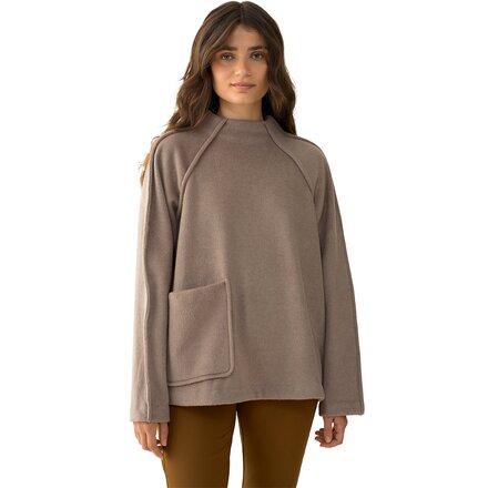 Mock Neck Pile Fleece Pullover - Women's