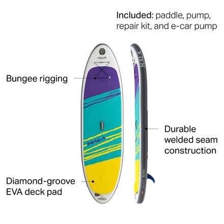 Hala - Asana Inflatable Stand-Up Paddleboard - 2021 - Purple/Yellow