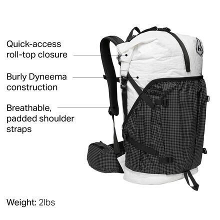 Hyperlite Mountain Gear - 3400 Southwest 55L Backpack - White