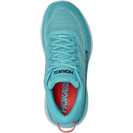HOKA ONE ONE - Bondi 7 Running Shoe - Women's - Aquarelle/Eggshell Blue