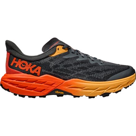 HOKA - Speedgoat 5 Wide Running Shoe - Men's - Castlerock/Flame
