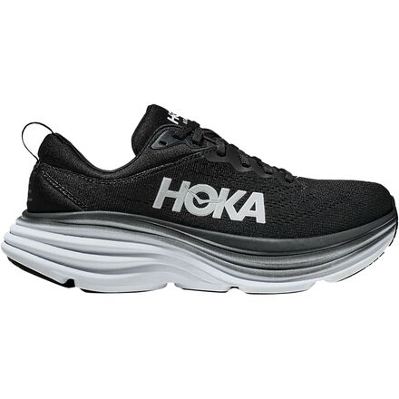 HOKA - Bondi 8 Wide Running Shoe - Men's - Black/White