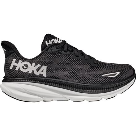 HOKA - Clifton 9 Wide Running Shoe - Women's - Black/White