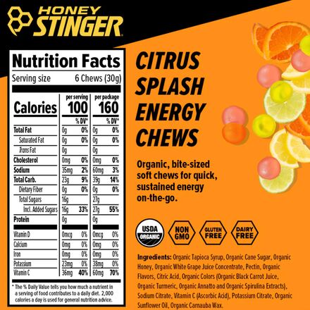 Honey Stinger - Organic Energy Chews - 12 Pack