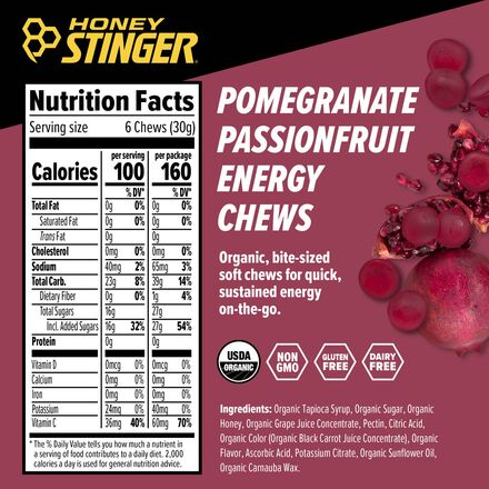 Honey Stinger - Organic Energy Chews - 12 Pack