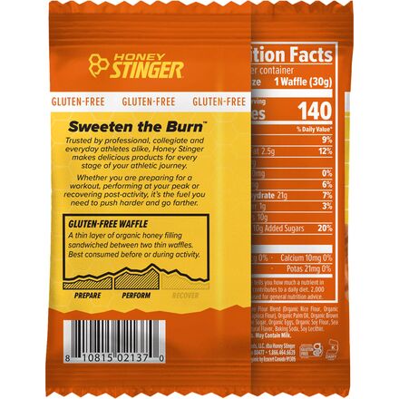 Honey Stinger - Gluten Free Waffles - 12-Pack