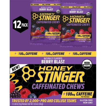 Honey Stinger - Caffeinated Energy Chews - 12-Pack