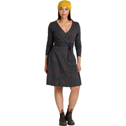 Women's Cue Wrap Dress  Organic Cotton and Tencel Dress by Toad&Co