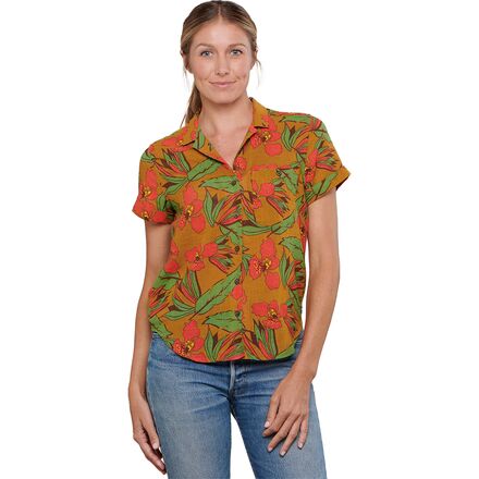 Toad&Co - Camp Cove Short-Sleeve Shirt - Women's - Kelp Aloha Print