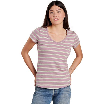 Toad&Co - Marley II Short-Sleeve T-Shirt - Women's - Faded Lilac 90's Stripe