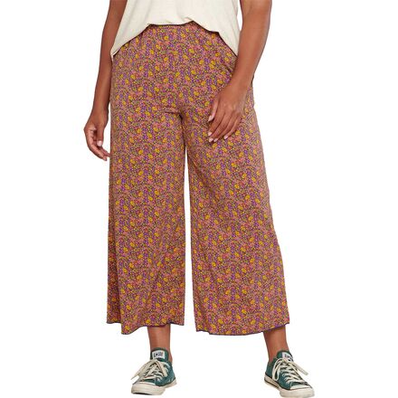 Toad&Co - Sunkissed Wide Leg Pant - Women's - Sea Blue Clustered Print
