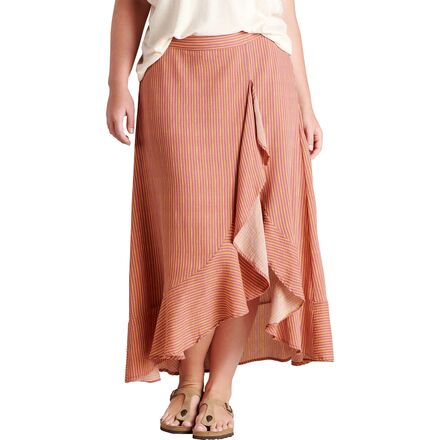 Toad&Co - Manzana Ruffle Maxi Skirt - Women's - Lily Stripe