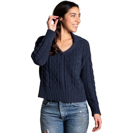 Toad&Co - Bianca Cable Sweater - Women's - True Navy