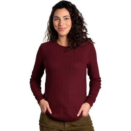 Toad&Co - Foothill Pointelle Long-Sleeve Crew Shirt - Women's - Port