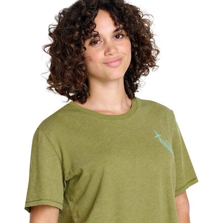 T-shirt Femme TOAD & CO Gremmie Crew - Taille S, Couleur Sel - Neuf Avec étiquettes