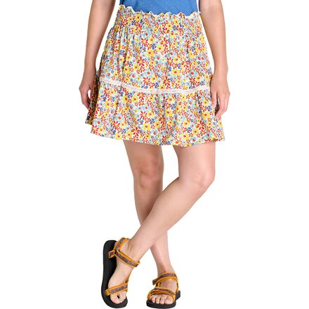Toad&Co - Marigold Ruffle Skirt - Women's - Barley Multi Floral Print