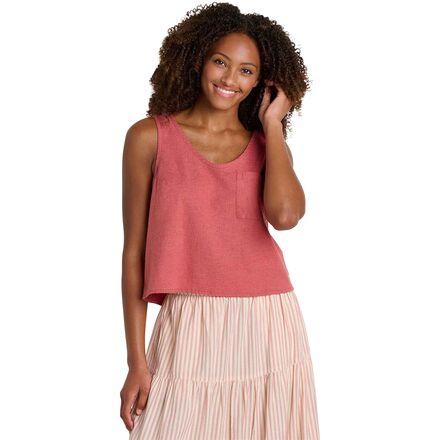 Taj Hemp Button Back Tank Top II - Women's