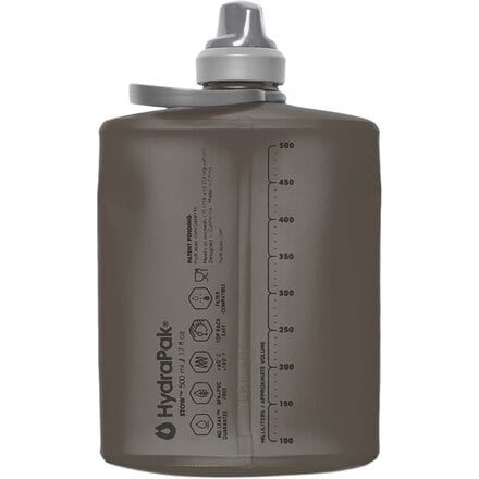 Hydrapak - Stow 500ml Water Bottle - Mammoth Grey