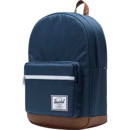 Herschel Supply - Pop Quiz 22L Backpack - Navy/Tan Synthetic Leather