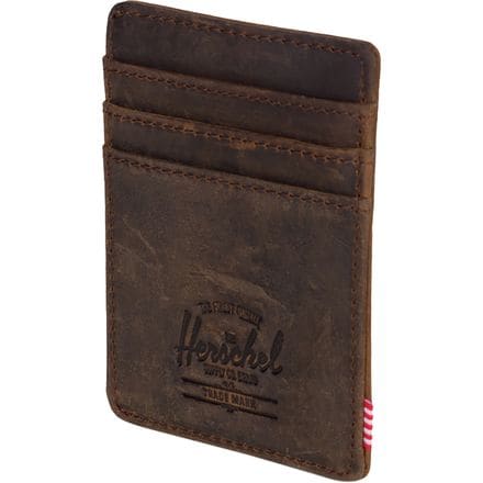 Herschel Supply - Raven Leather RFID Card Holder Wallet - Men's