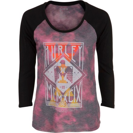 Hurley - Apache Cloud Raglan T-Shirt - 3/4-Sleeve - Women's