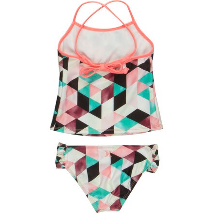Hurley - Prism Tankini & Tab Side Swimsuit - Toddler Girls'