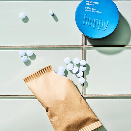 Huppy - Cool Mint Mouthwash Tablets in Tin