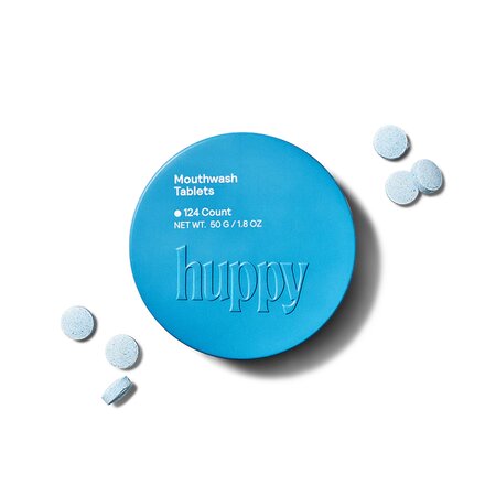 Huppy - Cool Mint Mouthwash Tablets in Tin