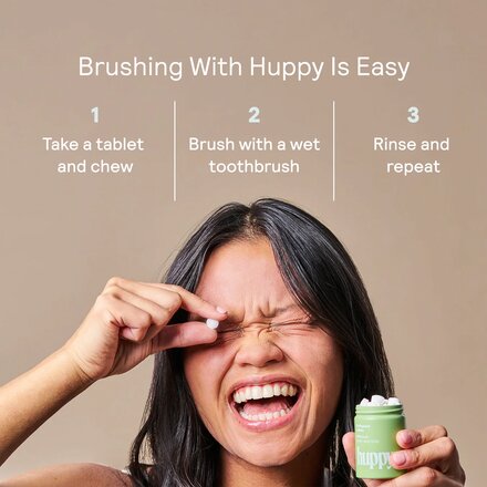 Huppy - Peppermint Toothpaste Tablets in Tin