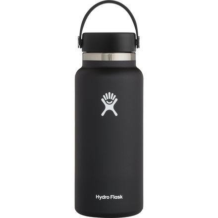 Hydro Flask 32oz Wide Mouth Water Bottle with Straw Lid, Mountain Design
