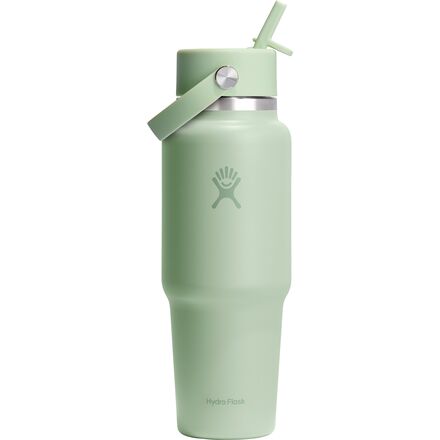 32oz Wide Mouth Flex Straw Cap Travel Water Bottle