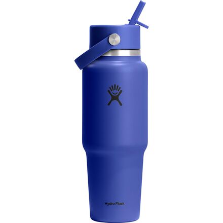 32oz Wide Mouth Flex Straw Cap Travel Water Bottle