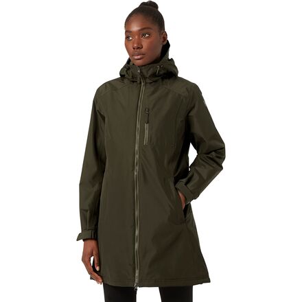 Winter raincoat with store hood