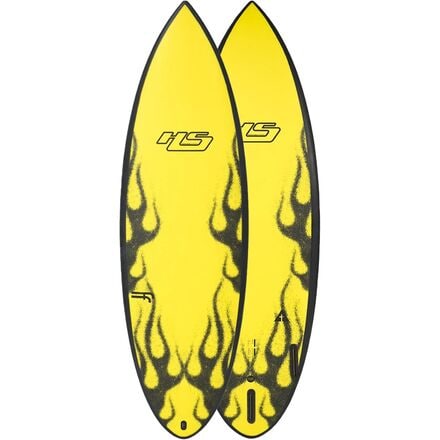 Haydenshapes - Holy Hypto FutureFlex - FCSII 5 Fin Surfboard - Yellow Flame