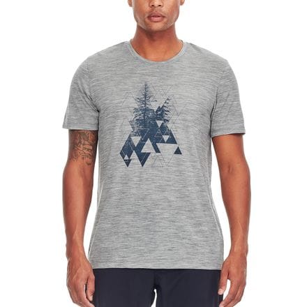 Icebreaker - Tech Lite Short-Sleeve Crewe Evergreen Geo Shirt - Men's