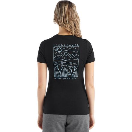 Icebreaker - Tech Lite II Mountain Lake T-Shirt - Women's - Black