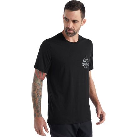 Icebreaker - Tech Lite II Sunrise Ridge Short-Sleeve T-Shirt - Men's - Black