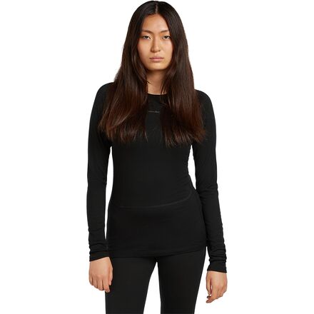 Icebreaker - Merino 200 ZoneKnit Long-Sleeve Crew Baselayer Top - Women's - Black