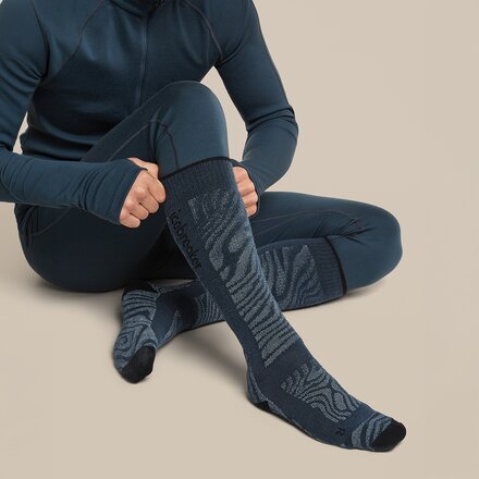 Icebreaker - Merino Blend Ski+ Medium OTC Mountain Contour Sock - Men's