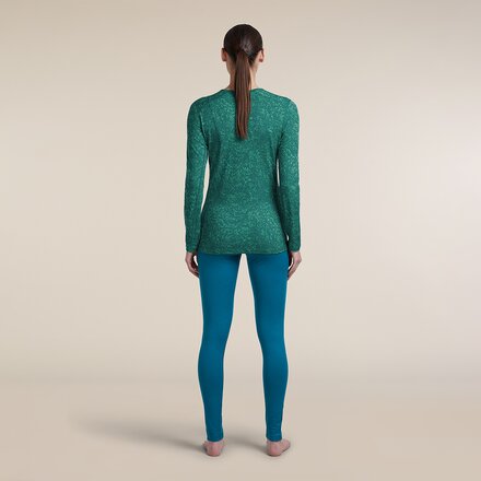 Icebreaker - 200 Oasis Moss Bloom AOP Long-Sleeve Crewe  Top - Women's